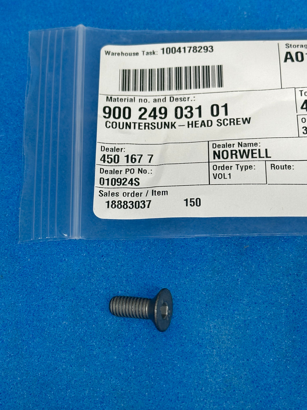 #14 Hood Handle Screws M6X15 Countersunk